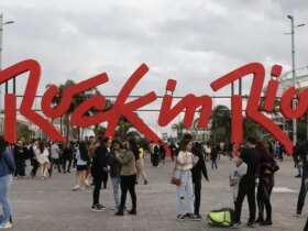 Público no evento teste do Rock in Rio 2022 na Cidade do Rock, montada no Parque Olímpico, Barra da Tijuca. Por: Fernando Frazão/Agência Brasil