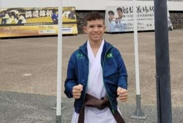 Aos 11 anos, atleta de Mato Grosso bolsista do programa Olimpus compete em Mundial de Karatê no Japão