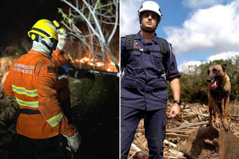 Bombeiros gaúchos enfrentam fogo em Mato Grosso para retribuir solidariedade