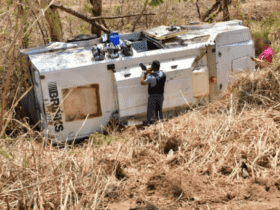 Carro-forte capota na BR-364 em Mato Grosso e deixa quatro feridos leves