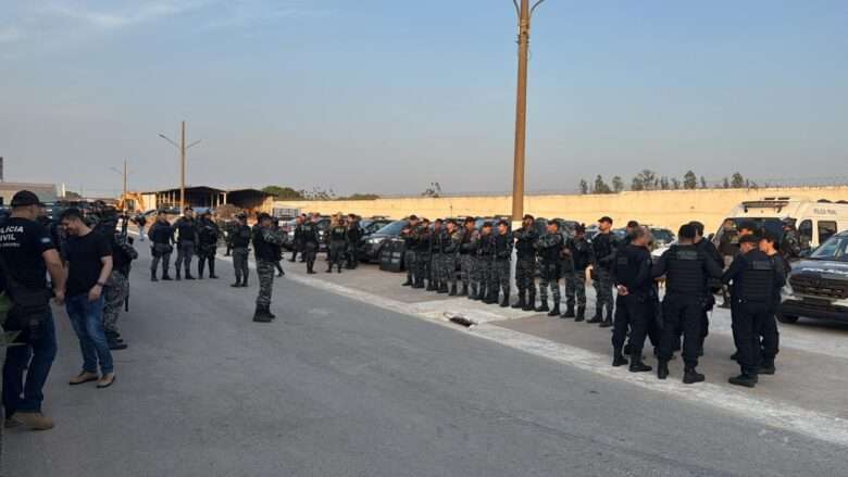 Forcas de seguranca de Mato Grosso fazem operacao em penitenciaria