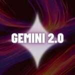 Gemini 2.0 em frente a fundo de ondas