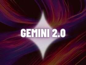 Gemini 2.0 em frente a fundo de ondas