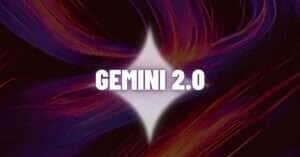 Arte com gemini 2.0 em fundo abstrato