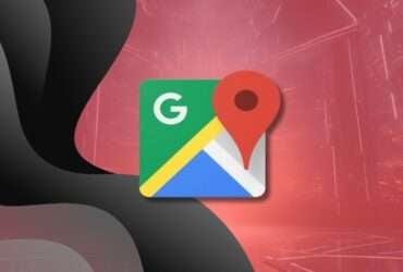 Logo google maps em fundo decorado com tecnologia