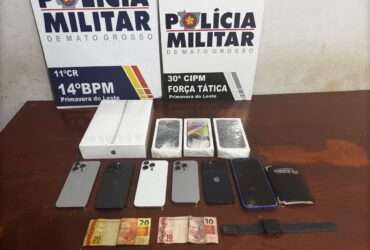 Polícia Militar prende dois jovens por roubo a loja de produtos Apple em Mato Grosso