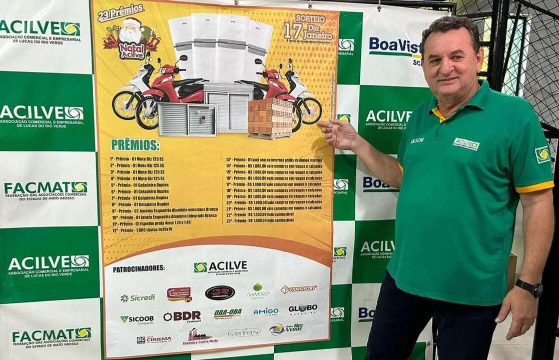 Campanha Natal Acilve 2024 é lançada com mais de R$ 100 mil em prêmios para consumidores de Lucas do Rio Verde