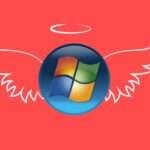 Windows 7 com asas de anjo