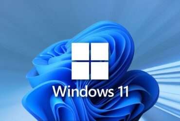 Logo do windows 11 com traços de velocidade