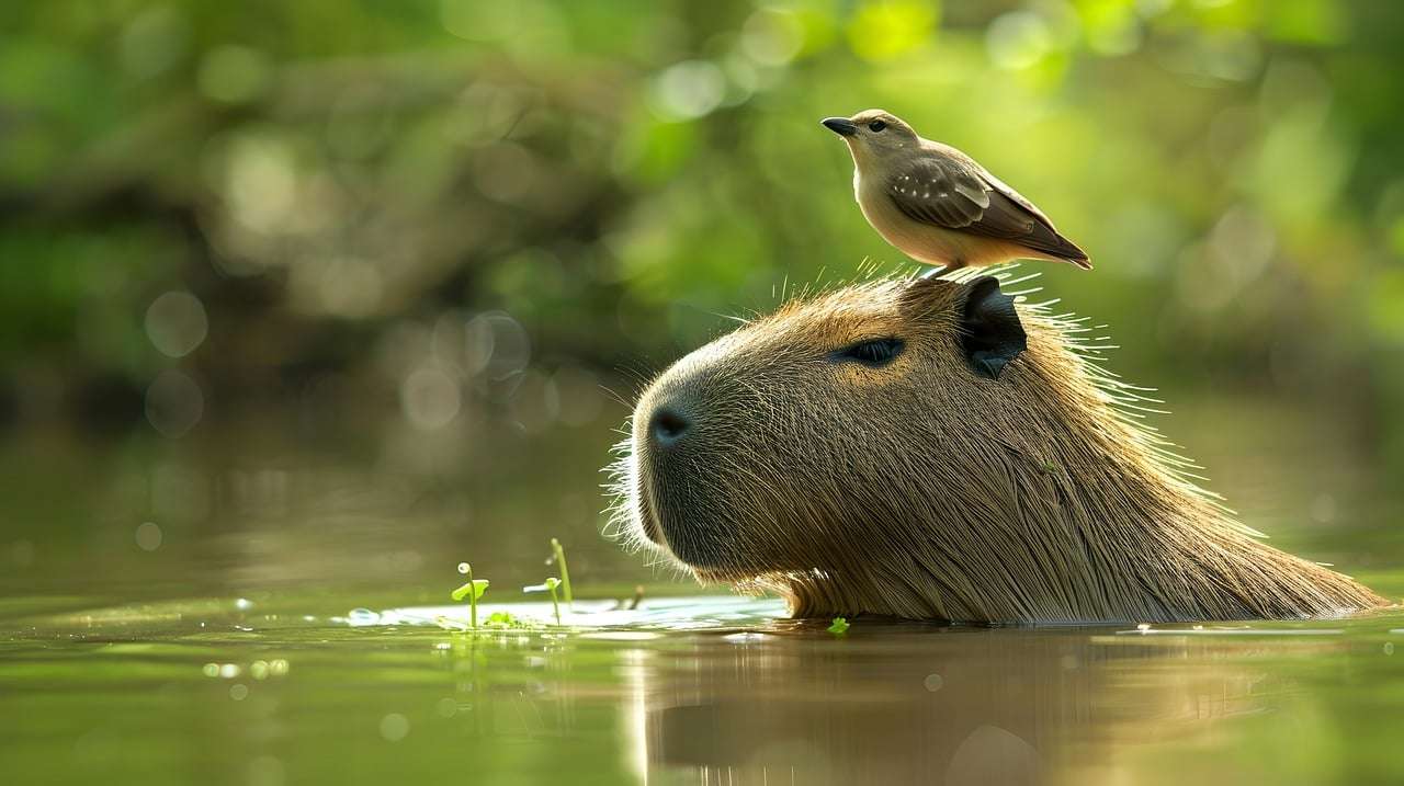 A água facilita a locomoção em seu habitat natural