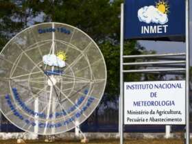 Fachada do instituto nacional de meteorologia (INMET), em Brasília.