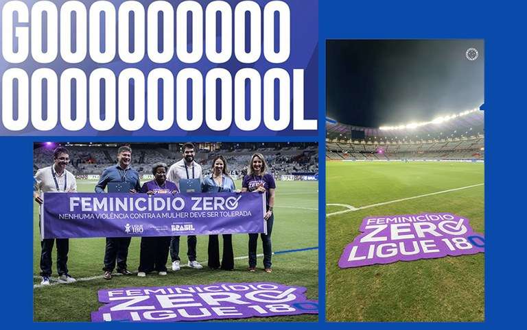 Mobilização nacional pelo fim do feminicídio marca mais um gol, no Mineirão - Cruzeiro EC