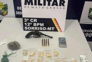 Adolescente é apreendido com drogas e arma em Sorriso