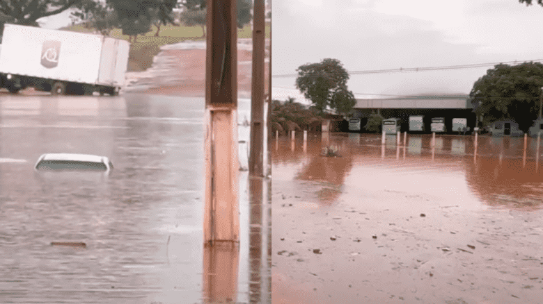 Chuva forte provoca alagamentos e prejuízos em Pontes e Lacerda