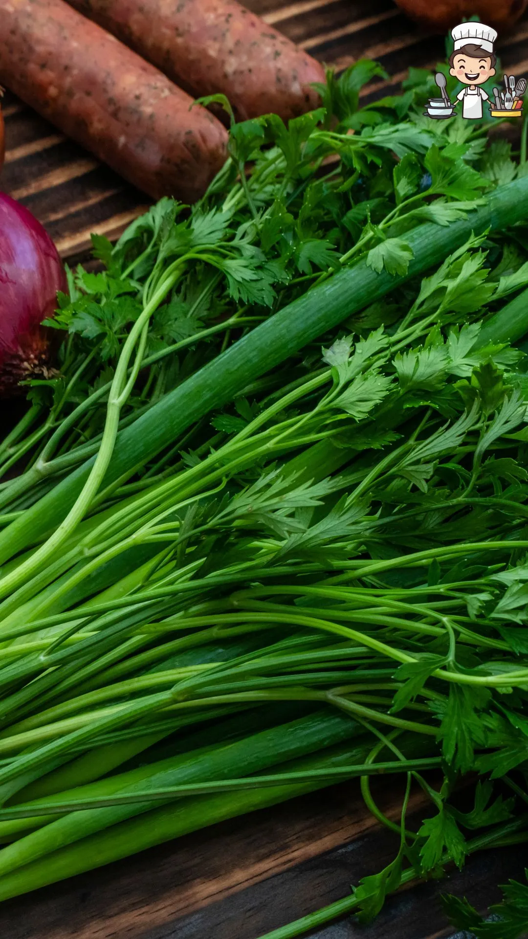 Mãos finalizando o prato com cheiro-verde