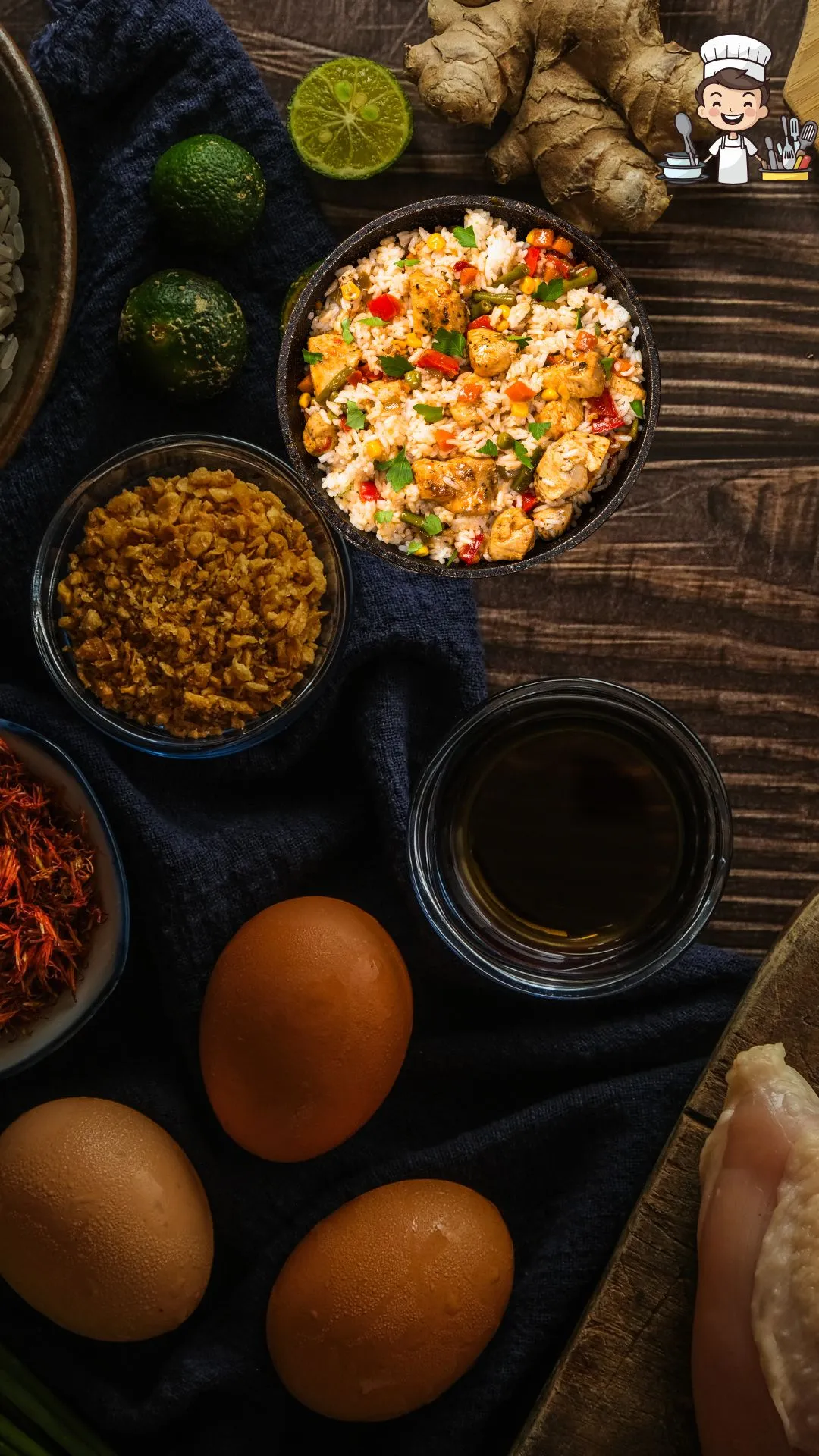 Prato servido com galinhada-