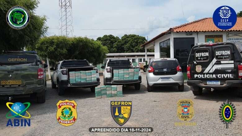 Operação apreende 150 tabletes de cocaína e desarticula esquema de tráfico na zona rural de Tangará da Serra