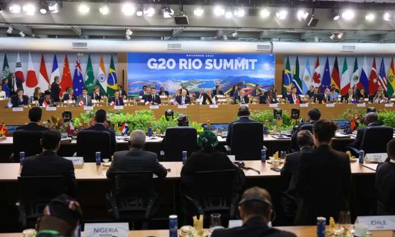 Rio de Janeiro (RJ), 18/11/2024 –  Mesa de abertura do G20, no MAM, na zona central da capital fluminense. Foto: Tomaz Silva/Agência Brasil