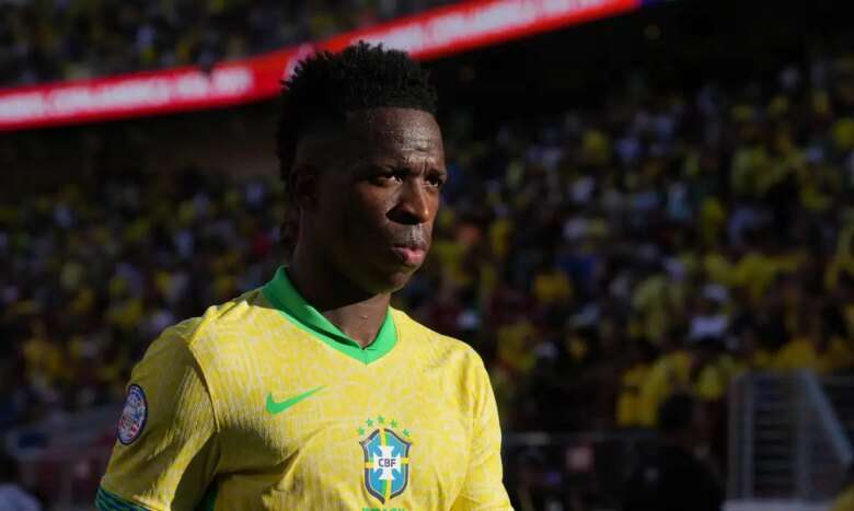 Vinícius Jr. em jogo do Brasil contra Colômbia
 2/7/2024    Darren Yamashita-USA TODAY Sports