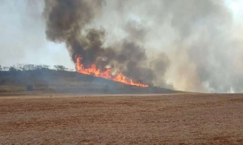 São Paulo (SP), 26/09/2024 - Incêndio em canavial. Foto: SEMIL/Divulgação