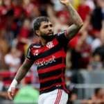 Soccer Football - Copa do Brasil - Final - First Leg - Flamengo v Atletico Mineiro - Estadio Maracana, Rio de Janeiro, Brazil - November 3, 2024 Flamengo's Gabriel Barbosa celebrates scoring their second goal REUTERS/Sergio Moraes