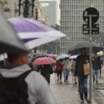 Chuva na região central de São Paulo.