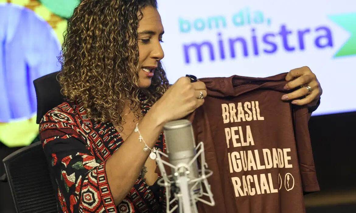 Brasília (DF), 06/11/2024 - A ministra da Igualdade Racial, Anielle Franco, participa do programa Bom dia, Ministra. Foto: Marcelo Camargo/Agência Brasil