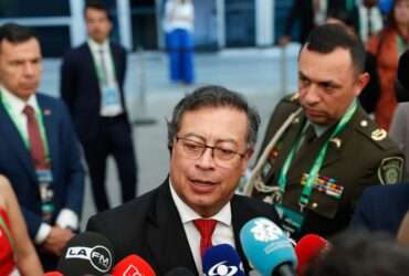 Rio de Janeiro (RJ) 18/11/2024 - O presidente da Colômbia, Gustavo Petro, fala à imprensa na 19° Reunião de Cúpula do G20, no Museu de Arte Moderna. Foto: Fernando Frazão/Agência Brasil