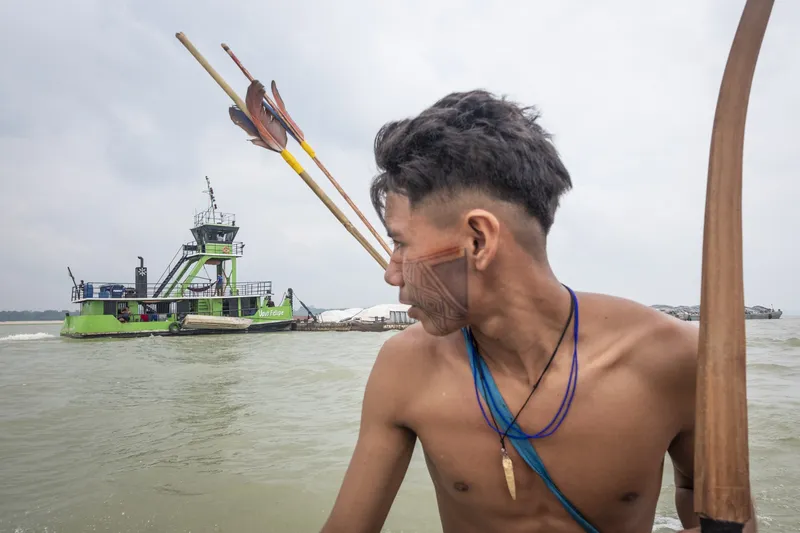 protesto indigena ferrograo tapajos