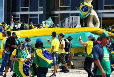 Brasília-DF, 08/01/2023, Manifestantes invadem o Congresso, o STF e o Palácio do Planalto em 08 de Janeiro de 2023. Foto: Marcelo Camargo/Agência Brasil