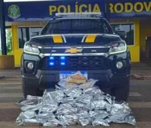 PRF prende quatro mulheres com mais de 40 kg de maconha em ônibus na BR-070, em Poconé 