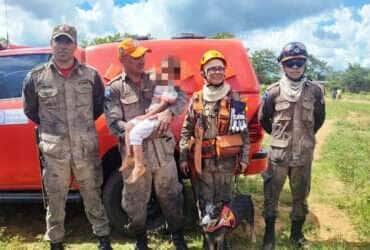 Menino de 4 anos que estava perdido em mata é resgatado pelos bombeiros em Mato Grosso