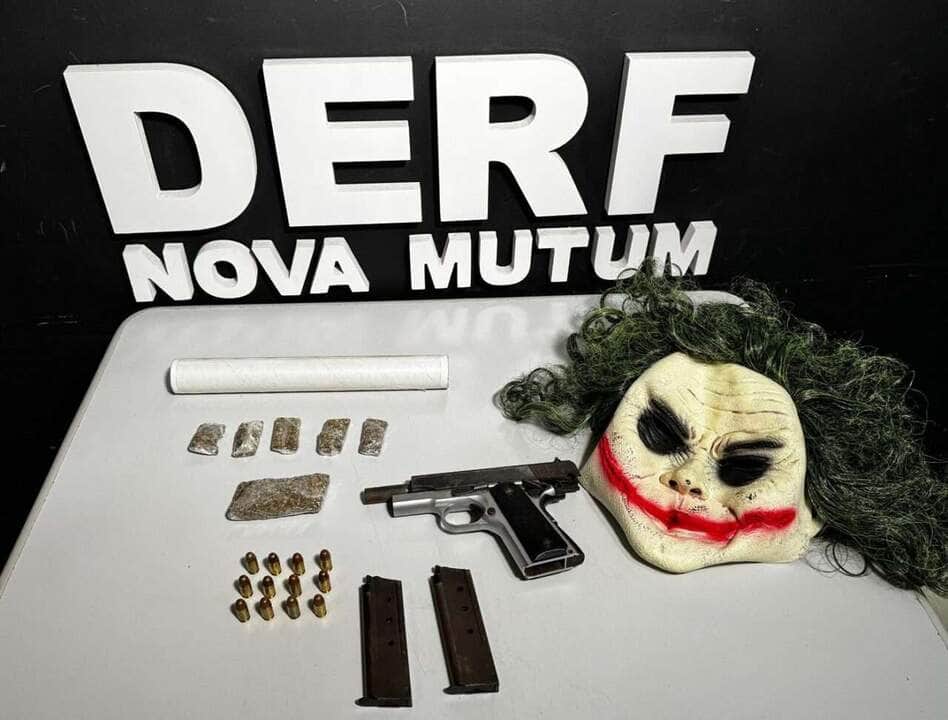 Polícia de Nova Mutum prende suspeito de tráfico com arma que pode estar ligada a homicídio