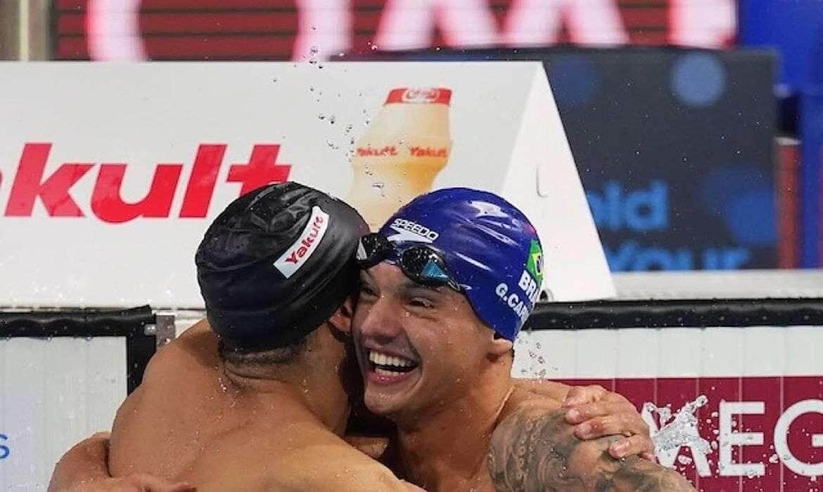 Guilherme Caribé fatura prata nos 50m livre do Mundial de piscina curta em 15/12/2024 - segunda prata do alteta que foi vice-campeão nos 100m livre