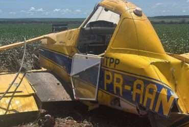 Piloto de avião agrícola morre após queda em fazenda em Mato Grosso