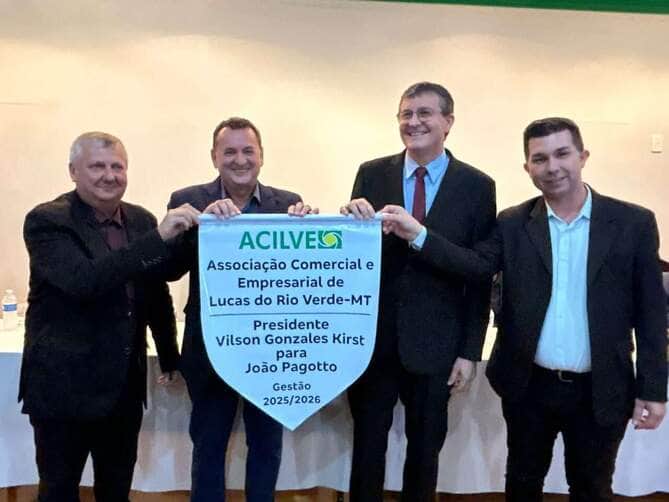 João Pagatto assume presidência da Acilve em solenidade marcada por emoção e prestígio 