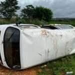 Corpo de Bombeiros socorre três vítimas após acidente de carro