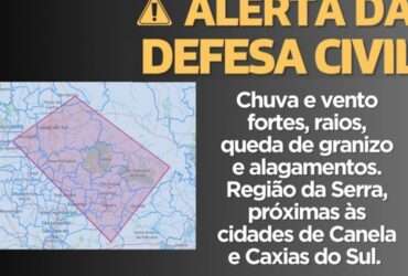 Porto Alegre (RS), 17/01/2025 - Alerta da Defesa Civil para chuvas e alagamentos. Foto: Defesa Civil/Divulgação