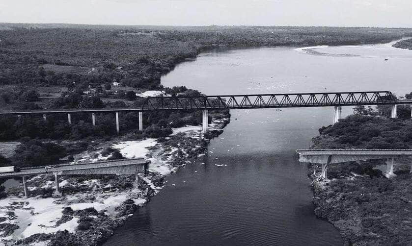 Estreiro MA 23/12/2024  Ponte Juscelino Kubitschek de Oliveira, que liga os municípios de Estreito, no Maranhão, e Aguiarnópolis, no Tocantins que desabou. Foto Prefeitura de Estreito.