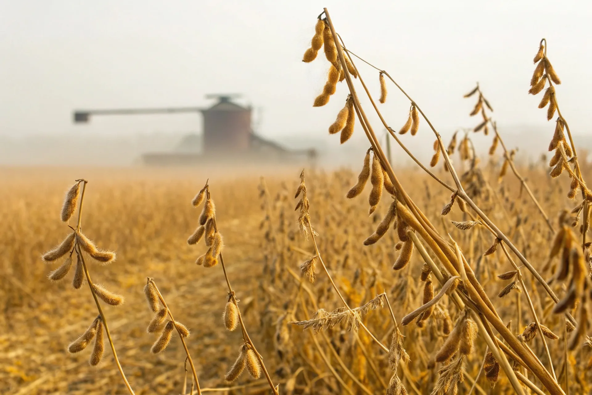 Colheitadera, colhendo soja em Mato Grosso