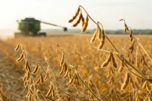 Colhendo soja em Mato Grosso