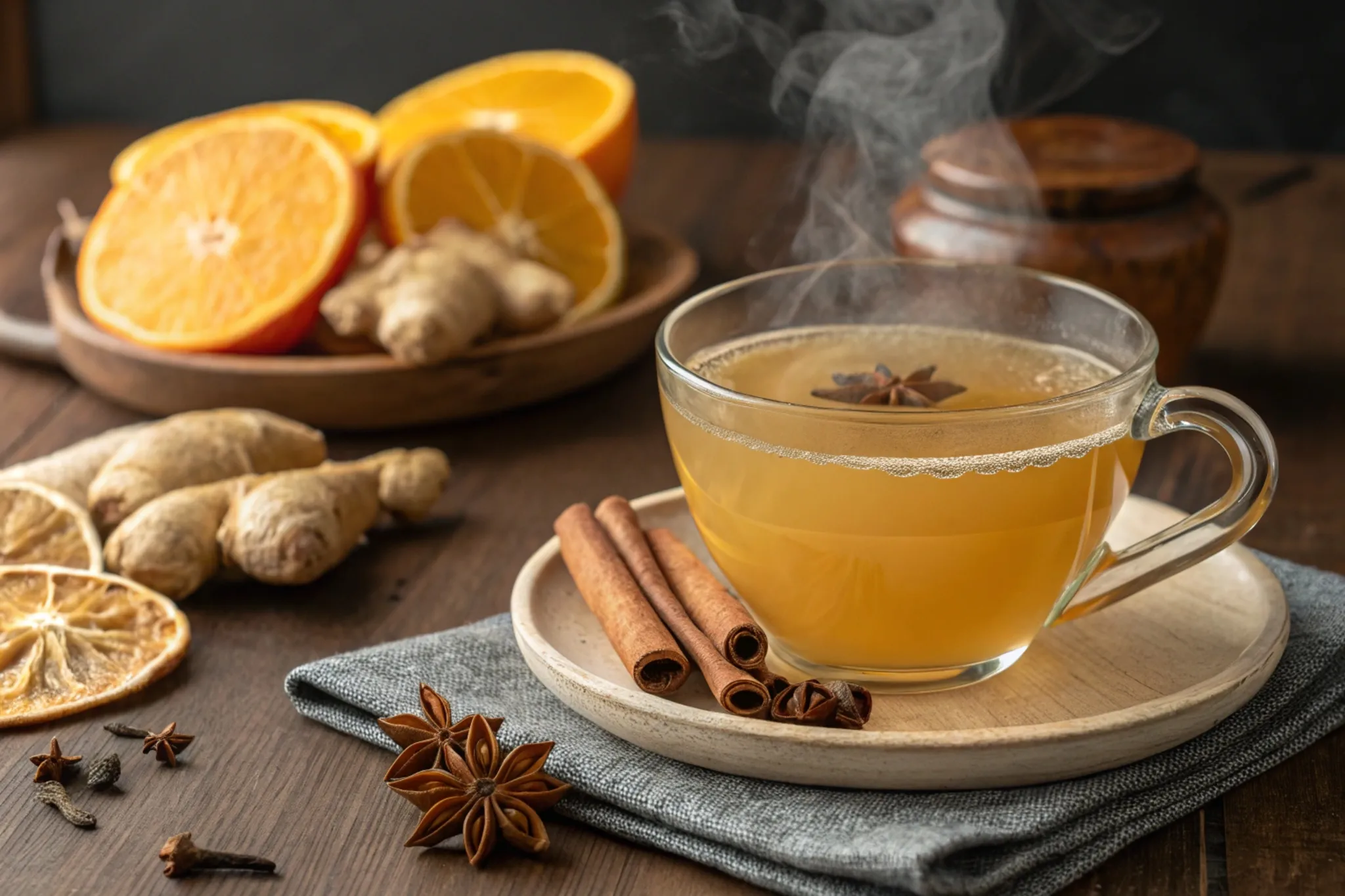 Como fazer Chá de Laranja, Gengibre e Canela