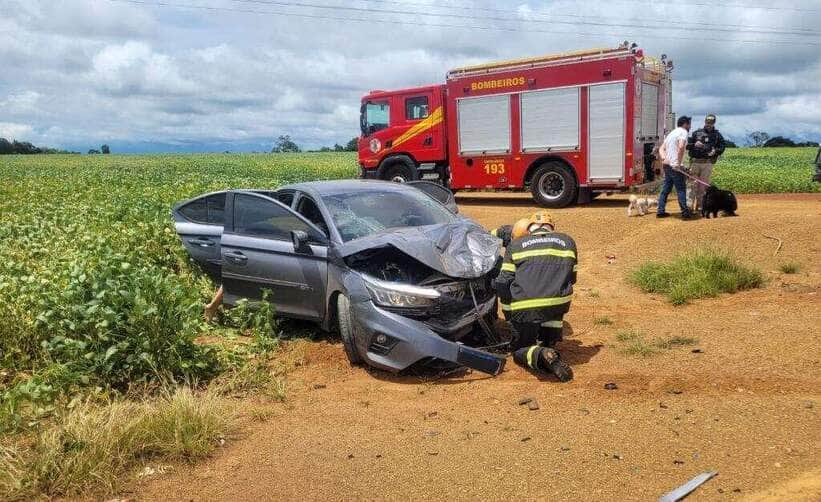 Corpo de Bombeiros socorre vítima de acidente de trânsito na BR-070 em Mato Grosso