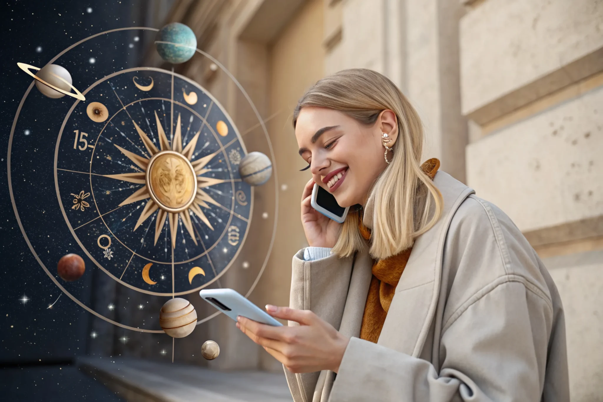 Mulher lendo no celular