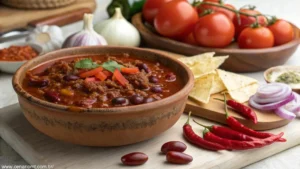 Chili Mexicano com Carne e Feijão