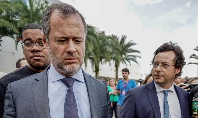 Brasília (DF), 22/02/2024, Os advogados, Paulo Bueno e Fabio Wajngarten, durante entrevista coletiva após depoimento do ex-presidente Jair Bolsonaro, na Polícia Federal. Foto: Rafa Neddermeyer/Agência Brasil