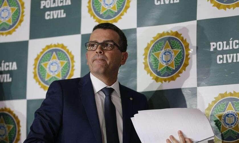 O chefe de Polícia, delegado Rivaldo Barbosa fala em entrevista sobre a denúncia do Ministério Público do Rio de Janeiro que pediu seu afastamento por irregularidades em licitações na contratação de empresas de informática.