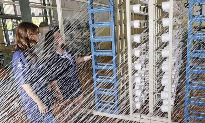 Indústria Têxtil ,SENAI CETIQT - Centro de Tecnologia da Indústria Química e Têxtil. Planta piloto de tecelagem.
Indústria Textil