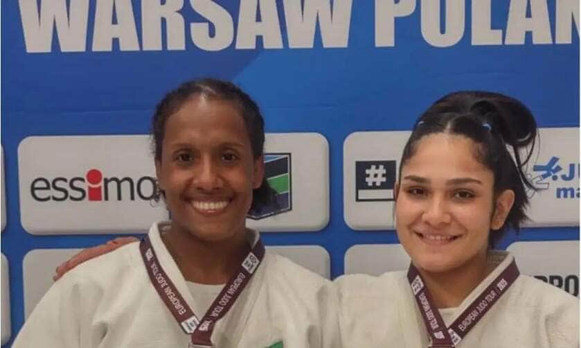 Karol Gimenes e Beatriz Freitas no Open Europeu de Judô