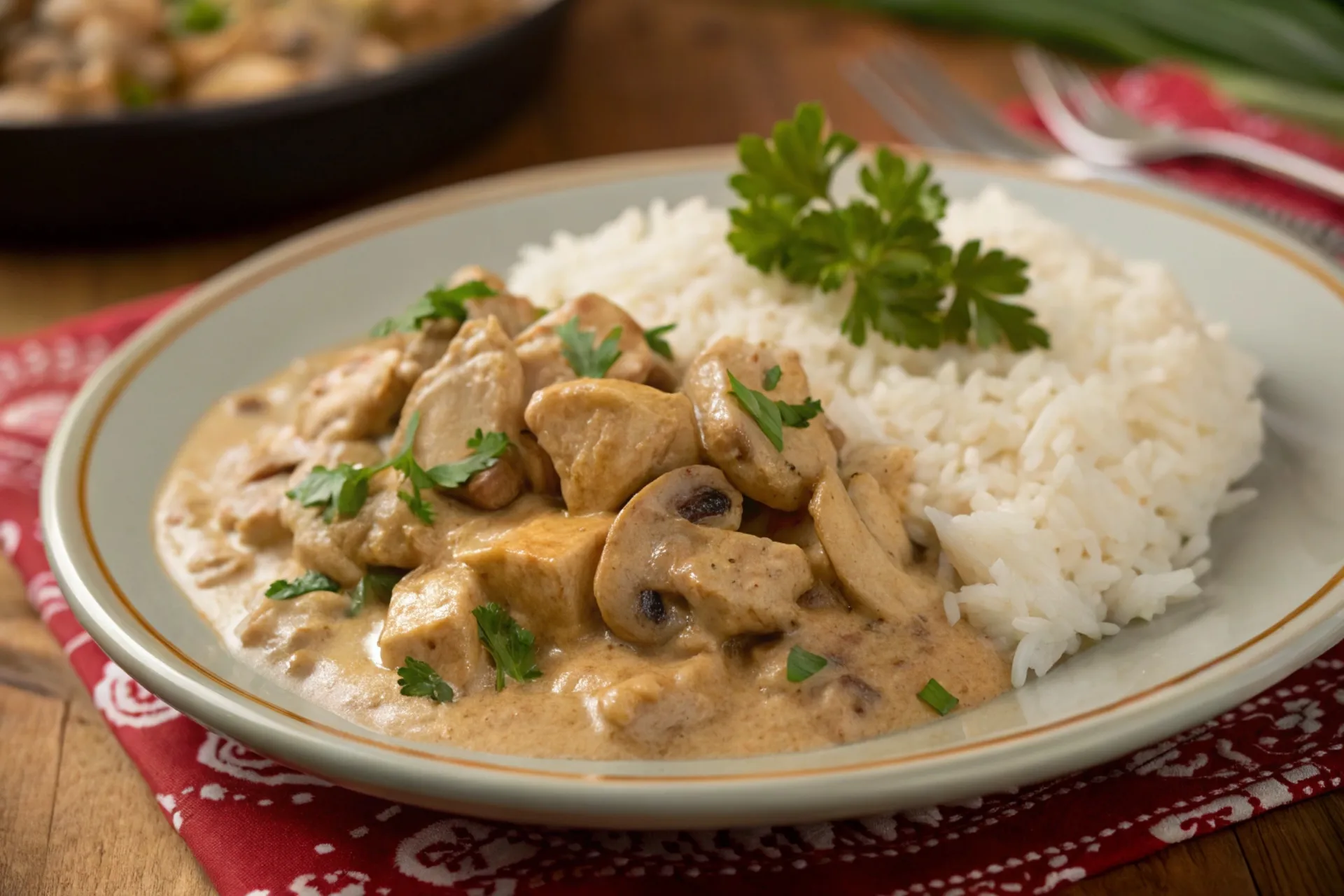 strogonoff-de-frango-com-arroz